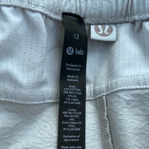 Lululemon Lab Jacquard Relaxed Fit Wide Leg Pants | Size 12 - Picture 4 of 8